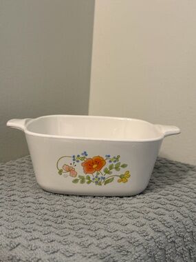 Corning Ware Wildflower Petite Casserole Dish P-43-B Discontinued 1977-1986